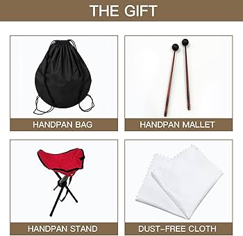 Amazon.com: GLADFRESIT Handpan, 18 inches, 9 notes, 440Hz, G minor